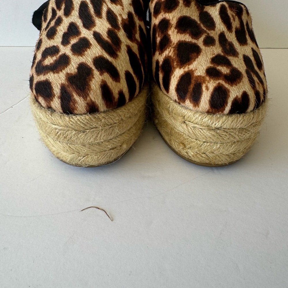 Tory Burch Elisa Leopard Wedge Espadrille 7.5 - Picture 6 of 13